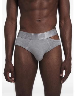 Louis-Gabriel Nouchi Asymmetric Cut-Out Briefs - Grey