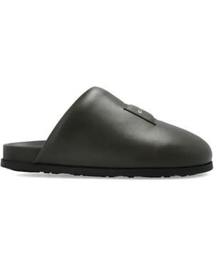 Givenchy Mules Puffy À Patch Logo - Noir