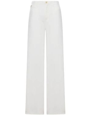 Lois Skater Wide-Leg Trousers - White