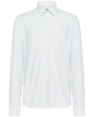 Rrd Jacquard-Striped Shirt - White