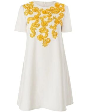Carolina Herrera エンブロイダリー ミニドレス - ホワイト