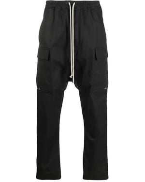 Rick Owens Drawstring Cargo Trousers - Black
