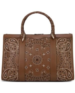 Amiri Bolso Shopper Bandana Weekender - Marrón