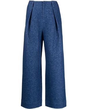 Adererror Pleat-Detail Straight-Leg Pants - Blue