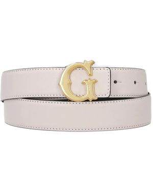 Guess Reversible G-Logo Belt - White