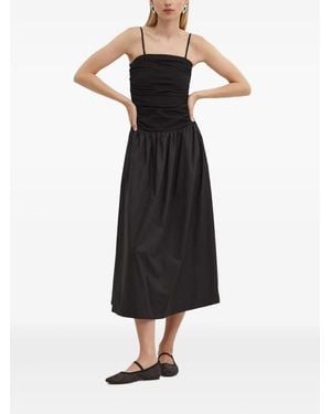 Never Fully Dressed Mouwloze Midi-Jurk - Zwart