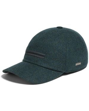ZEGNA Mélange Oasi Cashmere Baseball Cap - Green