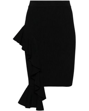 Moschino Ruffled Detailing Skirt - Black