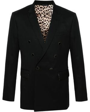 Eraldo Double-Breasted Blazer - Black