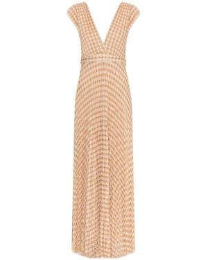 forte_forte Dress With Lurex Thread - White