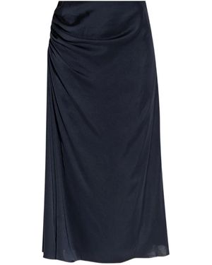 Theory Draped Midi Skirt - Blue