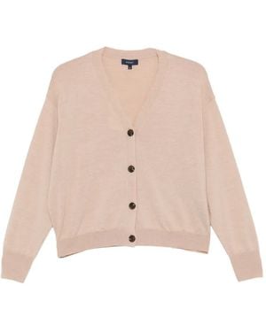 Soeur Idem V-Neck Button-Up Cardigan - Natural