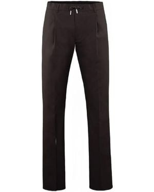 Moorer Anton Pleated Drawstring-Fastening Pants - Black