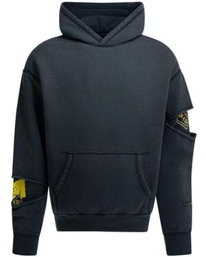 Kapital Cut-Out Hoodie - Blue