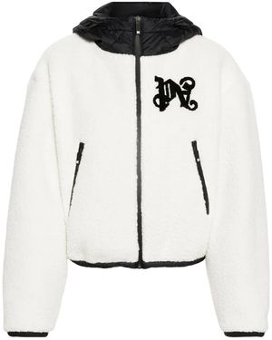 Palm Angels Monogram ウールブレンドパファースキージャケット - ホワイト