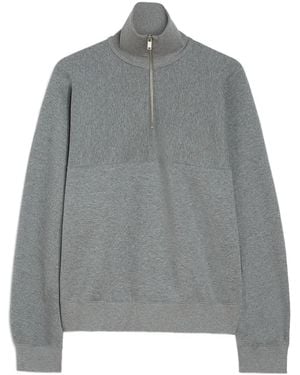 Jil Sander High-Neck Zip-Up Sweatshirt - Grey