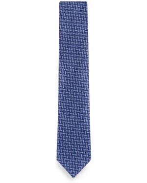 Brioni Geometrisch Gemusterte Krawatte - Blau