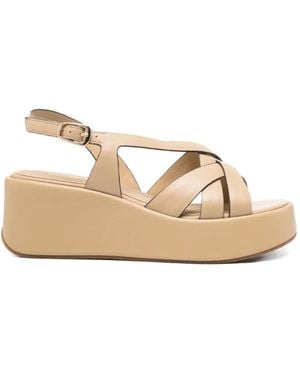 Bruno Premi Sandalen Met Gekruiste Bandjes - Naturel