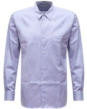 Comme des Garçons Forever Button-Down Cotton Shirt - Blue