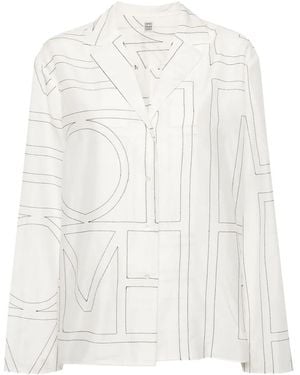 TOTEME Hemd Mit Monogramm-Stickerei - Weiß