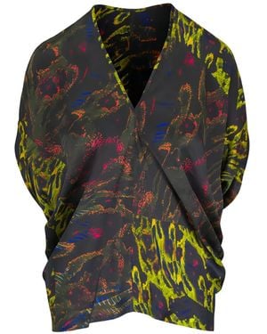 Zero + Maria Cornejo Abstract-Print Blouse - Green