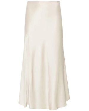 LAPOINTE Bias-Cut Midi Skirt - White