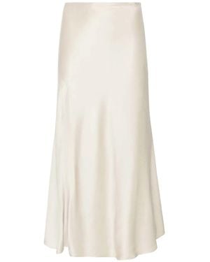 LAPOINTE Bias-Cut Midi Skirt - White