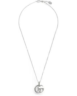 Gucci Gg-Marmont Pendant Necklace - White