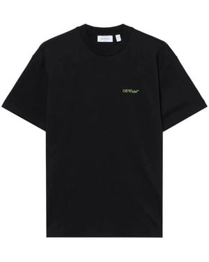 Off-White c/o Virgil Abloh Arrow Leaves Logo T-Shirt - Black
