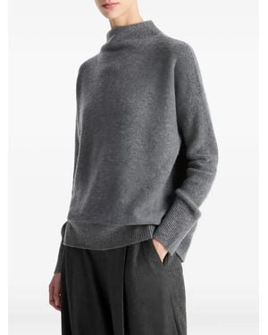 Vince Pullover mit Stehkragen - Grau