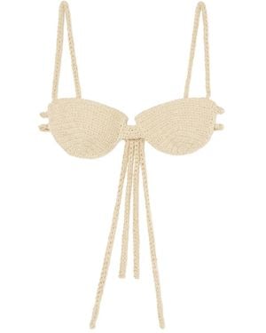 Alanui Balconette Self-Tie Bra - White
