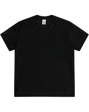 Noir Kei Ninomiya T-Shirt Met Gelaagde Hals - Zwart