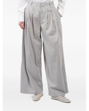 Tibi Pleat-Front Pants - Gray