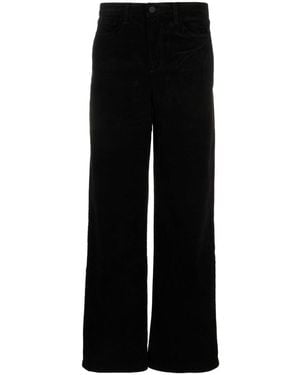 L'Agence Pantalon En Velours Maghra À Coupe Ample - Noir