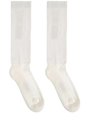 Rick Owens Ribbed Socks - White