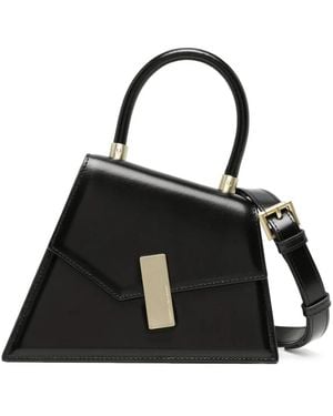 Tammy & Benjamin Mini Cubist Leather Crossbody Bag - Black