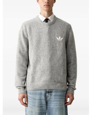 adidas Trefoil Essentials Fully Knit Jumper - Grey