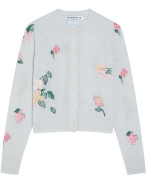 BERNADETTE Cárdigan Clemence Con Motivo Floral - Blanco