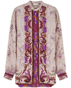 Pierre Louis Mascia Floral-Print Silk Shirt - Pink