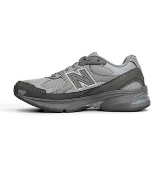 New Balance X Comme Des Garçons Homme Panelled Logo-Patch Sneakers - Grey