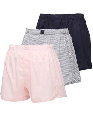 Calvin Klein Striped Boxer (Set Of Three) - Blue