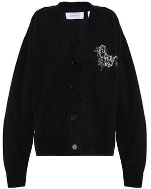 Off-White c/o Virgil Abloh Cardigan Mit Logo-Patch - Schwarz