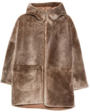 Manzoni 24 Hooded Coat - Brown