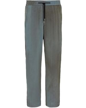 Giorgio Armani Drawstring Two-Tone Trousers - Grey