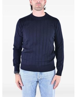 Kangra Ribbed-Knit Crew-Neck Sweater - Blue