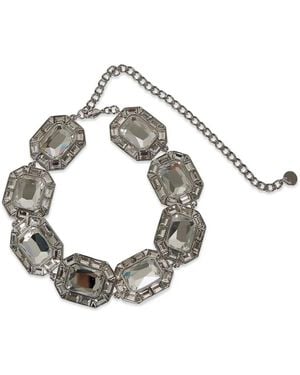 Self-Portrait Crystal-Embellished Necklace - Metallic