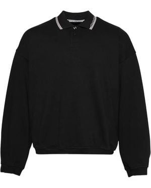 Alexander Wang Long-Sleeve Polo Shirt - Black