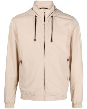 Kiton Blouson Zip-Up Hooded Jacket - Natural