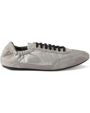 Prada Collapse Lace-Up Trainers - Grey