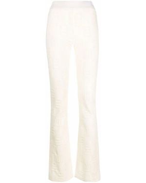 Ambush Monogram Flared Leggings - White